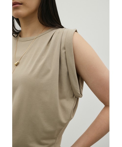 STYLEMIXER(スタイルミキサー)の「アシンメトリールーズT(Tシャツ/カットソー・レディース・ホワイト/ブラック/ライトベージュ・FREE)」の9枚目の写真
