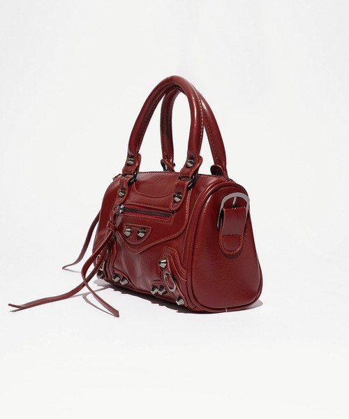 Chick(チック)の「Studded 2-Way Shoulder Bag / スタッズ付き 2WAYショルダーバッグ 2026年春夏(ショルダーバッグ・レディース・ブラック/レッド/ピンク/ホワイト・FREE)」の21枚目の写真