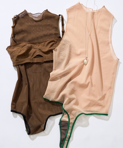 overneath(オーバーニース)の「【OVERNEATH】Bodysuit089(その他トップス・レディース・ベージュ/ブラウン・MEDIUM)」の1枚目の写真