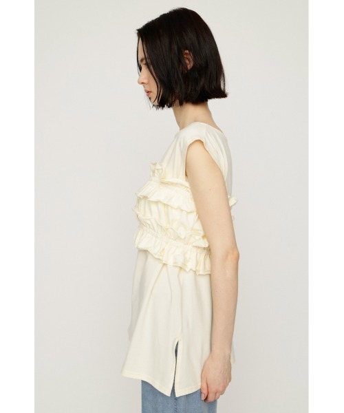 SLY(スライ)の「MULTI WAY 2P CUT TOPS マルチウェイツーピーカットトップス 春服 夏服 セット レイヤード(Tシャツ/カットソー・レディース・ネイビー/アイボリー/ブラック・FREE)」の7枚目の写真