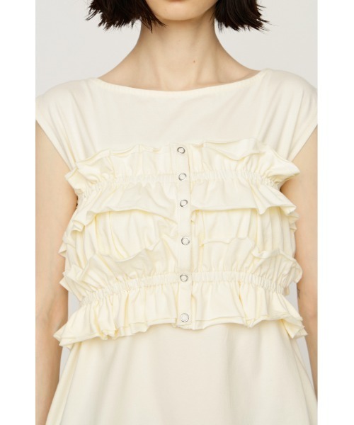 SLY(スライ)の「MULTI WAY 2P CUT TOPS マルチウェイツーピーカットトップス 春服 夏服 セット レイヤード(Tシャツ/カットソー・レディース・ネイビー/アイボリー/ブラック・FREE)」の11枚目の写真