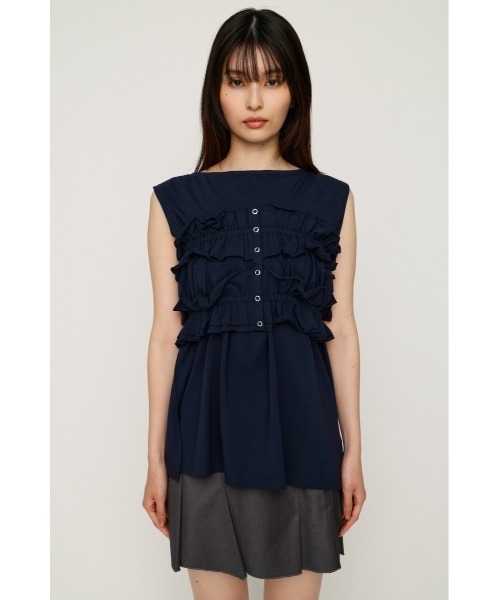 SLY(スライ)の「MULTI WAY 2P CUT TOPS マルチウェイツーピーカットトップス 春服 夏服 セット レイヤード(Tシャツ/カットソー・レディース・ネイビー/アイボリー/ブラック・FREE)」の18枚目の写真