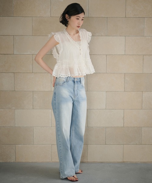 LAULEN(ローレン)の「ramie lace frill blouse /ラミーレースフリルブラウス(シャツ/ブラウス・レディース・ホワイト/ブラック・FREE)」の11枚目の写真