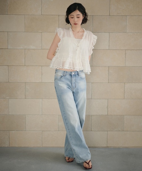 LAULEN(ローレン)の「ramie lace frill blouse /ラミーレースフリルブラウス(シャツ/ブラウス・レディース・ホワイト/ブラック・FREE)」の17枚目の写真