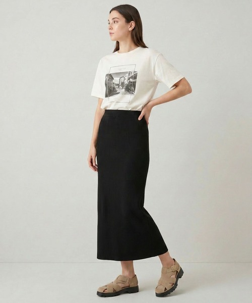 GLOBAL WORK(グローバルワーク)の「ニットリブIラインスカート/664005(スカート・レディース・ライトグリーン/ブラック/ブルー・LARGE/MEDIUM)」の13枚目の写真