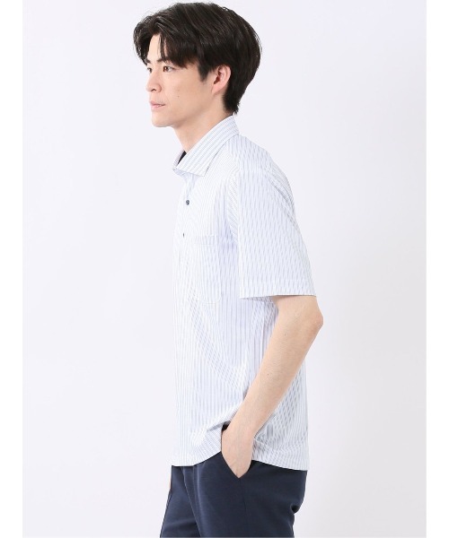 m.f.editorial(エムエフエディトリアル)の「ビズポロ ポロシャツ メンズ 半袖 ストレッチ 吸水速乾 ノンアイロン クールパス クールビズ(ポロシャツ・メンズ・ブルー系その他/ブルー/サックスブルー/ネイビー・MEDIUM/X-LARGE/LARGE)」の13枚目の写真