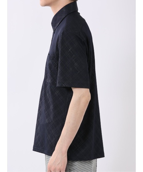 m.f.editorial(エムエフエディトリアル)の「ビズポロ ポロシャツ メンズ 半袖 ストレッチ 吸水速乾 ノンアイロン クールパス クールビズ(ポロシャツ・メンズ・ブルー系その他/ブルー/サックスブルー/ネイビー・MEDIUM/X-LARGE/LARGE)」の7枚目の写真