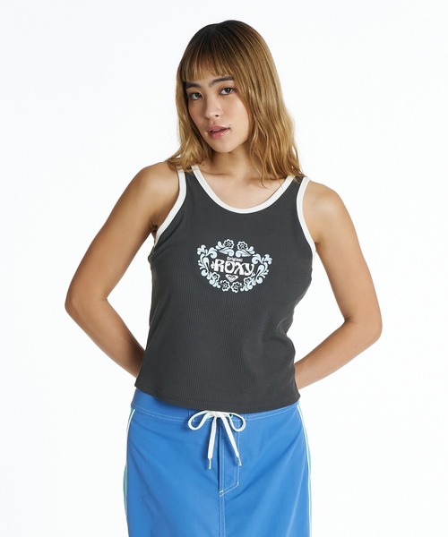 ROXY(ロキシー)の「ROXY NOSTALGIC BREAK ラッシュガード タンクトップ /UVカット/EASY DRY 【2026年夏モデル】/ロキシーパイピングタンク(タンクトップ・レディース・ホワイト/ブルー/ブラック系その他・LARGE/MEDIUM/SMALL)」の9枚目の写真
