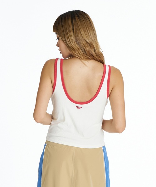ROXY(ロキシー)の「ROXY NOSTALGIC BREAK ラッシュガード タンクトップ /UVカット/EASY DRY 【2026年夏モデル】/ロキシーパイピングタンク(タンクトップ・レディース・ホワイト/ブルー/ブラック系その他・LARGE/MEDIUM/SMALL)」の5枚目の写真