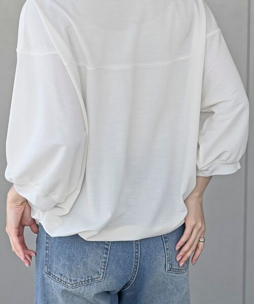 rps（アールピーエス）の「接触冷感裾ドロストバルーンプルオーバー（Tシャツ/カットソー・レディース・ブラック/アイボリー/チャコールグレー/グレイッシュベージュ・フリー）」の11枚目の写真