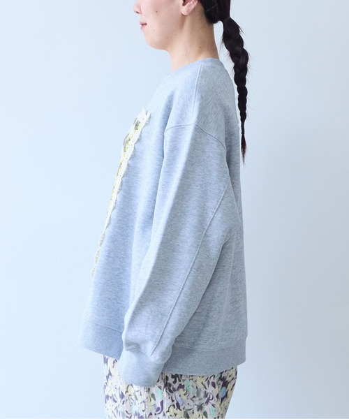 yuni（ユニ　）の「Cotton裏毛 color lace pullover（スウェット・レディース・ブラック/ホワイト/グレー/サックスブルー・FREE）」の10枚目の写真