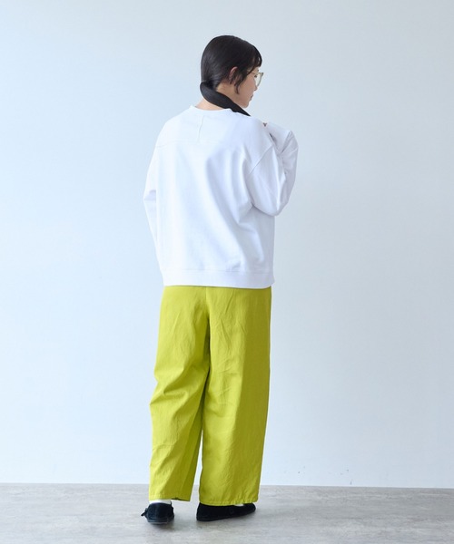 yuni（ユニ　）の「Cotton裏毛 color lace pullover（スウェット・レディース・ブラック/ホワイト/グレー/サックスブルー・FREE）」の15枚目の写真