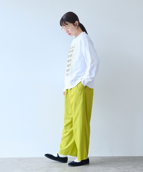 yuni（ユニ　）の「Cotton裏毛 color lace pullover（スウェット・レディース・ブラック/ホワイト/グレー/サックスブルー・FREE）」の6枚目の写真