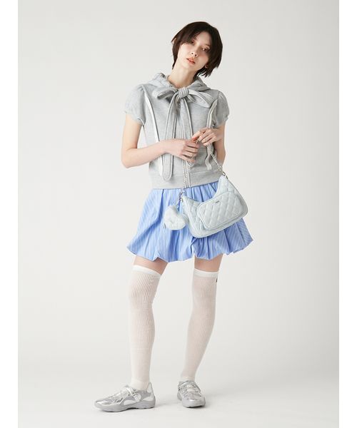 FURFUR(ファーファー)の「2SET撥水ナイロンキルティングムーンバッグ(ショルダーバッグ・レディース・ブラック/ピンク/ライトブルー/クリーム/カーキ・F)」の16枚目の写真