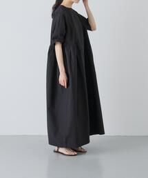 かぐれ | コットンシルクサイドギャザーワンピース(ワンピース)