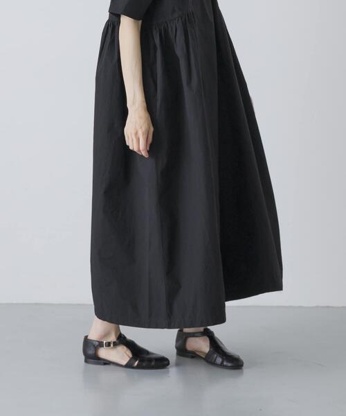 かぐれ(カグレ)の「『2サイズ展開』コットンシルクサイドギャザーワンピース(ワンピース・レディース・ブラック/ロイヤルブルー/ブラック系その他・0/1)」の4枚目の写真