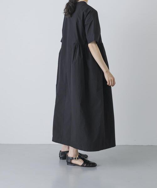 かぐれ(カグレ)の「『2サイズ展開』コットンシルクサイドギャザーワンピース(ワンピース・レディース・ブラック/ロイヤルブルー/ブラック系その他・0/1)」の6枚目の写真