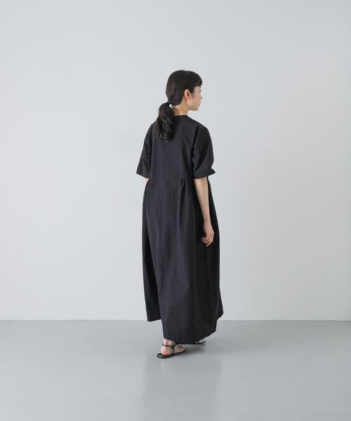 かぐれ(カグレ)の「『2サイズ展開』コットンシルクサイドギャザーワンピース(ワンピース・レディース・ブラック/ロイヤルブルー/ブラック系その他・0/1)」の21枚目の写真
