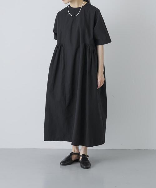 かぐれ(カグレ)の「『2サイズ展開』コットンシルクサイドギャザーワンピース(ワンピース・レディース・ブラック/ロイヤルブルー/ブラック系その他・0/1)」の22枚目の写真