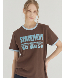 No Rush Club Ringer Tee_Brown