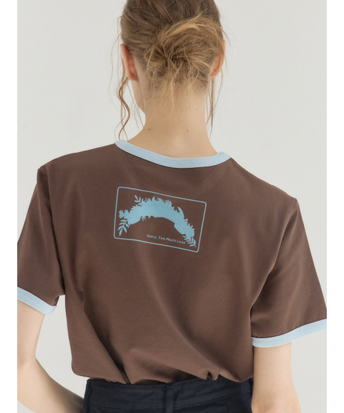 Sorry,Too Much Love(ソーリートゥーマッチラブ)の「No Rush Club Ringer Tee_Brown(Tシャツ/カットソー・レディース・その他・FREE)」の3枚目の写真