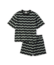 ZIGZAG DOUBLE JACQUARD BORDER S/S CS & EASY SHORTS＜EXCLUSIVE＞