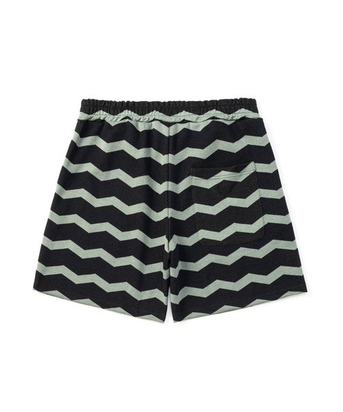 CALEE（キャリー）の「ZIGZAG DOUBLE JACQUARD BORDER S/S CS & EASY SHORTS＜EXCLUSIVE＞（Tシャツ/カットソー・メンズ・ブラック・MEDIUM/LARGE/X-LARGE）」の3枚目の写真