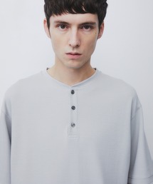 【世界最高峰コットン】SEA ISLAND COTTON THERMAL HENRY TEE |防シワ/希少/洗濯可/ヘンリー/夏服