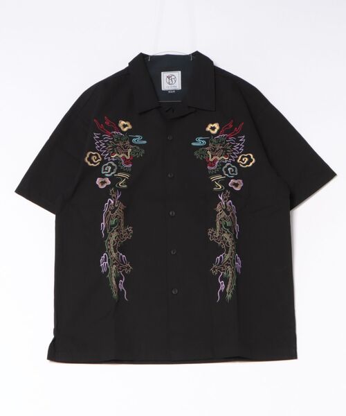 JACKROSE(ジャックローズ)の「YOIDORE 酔虎と酔龍 シャツ(シャツ/ブラウス・メンズ・ブラック・XL/L)」の1枚目の写真