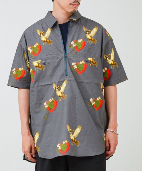 NANGA（ナンガ）の「【NANGA/ナンガ】SUNNYDAY WORK S/S SHIRT（シャツ/ブラウス・メンズ・キナリ/グレー・L/M）」の4枚目の写真