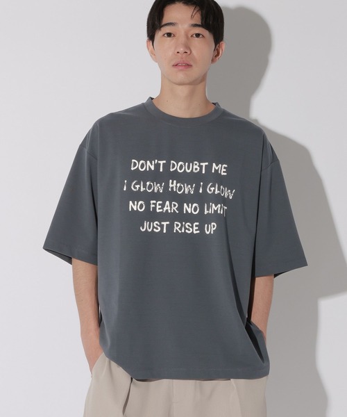 LAKOLE(ラコレ)の「ドローイングメッセージT / 672890(Tシャツ/カットソー・メンズ・ホワイト/チャコール・MEDIUM/LARGE)」の7枚目の写真