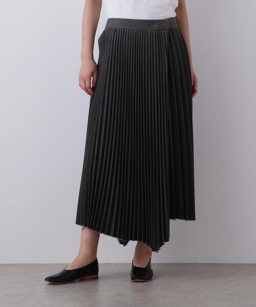 YLEVE（イレーヴ）の「YLEVE / VINTAGE PIGMENTDYE WOOL PLEATED SKIRT（スカート・レディース・グレー/ベージュ・1/0/2）」の3枚目の写真