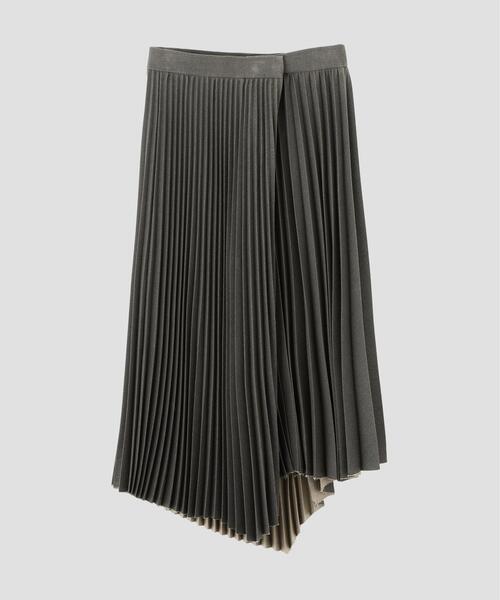 YLEVE（イレーヴ）の「YLEVE / VINTAGE PIGMENTDYE WOOL PLEATED SKIRT（スカート・レディース・グレー/ベージュ・1/0/2）」の4枚目の写真
