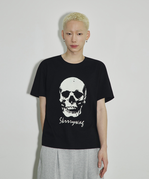 SCALLYWAG（スカリーワグ）の「VTG スカル クロップTシャツ[ブラック]（Tシャツ/カットソー・レディース・その他・MEDIUM/LARGE/SMALL）」の2枚目の写真