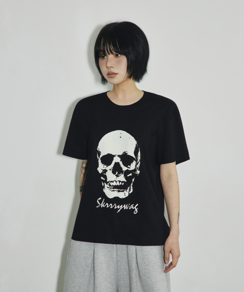 SCALLYWAG（スカリーワグ）の「VTG スカル クロップTシャツ[ブラック]（Tシャツ/カットソー・レディース・その他・MEDIUM/LARGE/SMALL）」の6枚目の写真