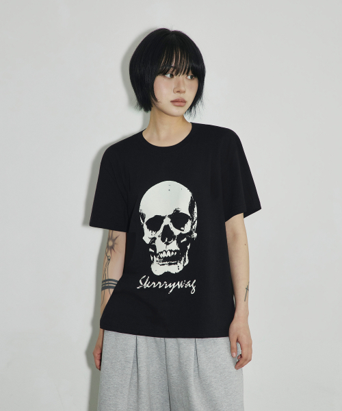 SCALLYWAG（スカリーワグ）の「VTG スカル クロップTシャツ[ブラック]（Tシャツ/カットソー・レディース・その他・MEDIUM/LARGE/SMALL）」の7枚目の写真