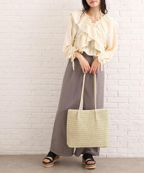 Ober Tashe（オーバータッシェ）の「ハンドルタックトート＿（トートバッグ・レディース・ベージュ/ブラウン系3/グリーン系その他6・FREE）」の6枚目の写真