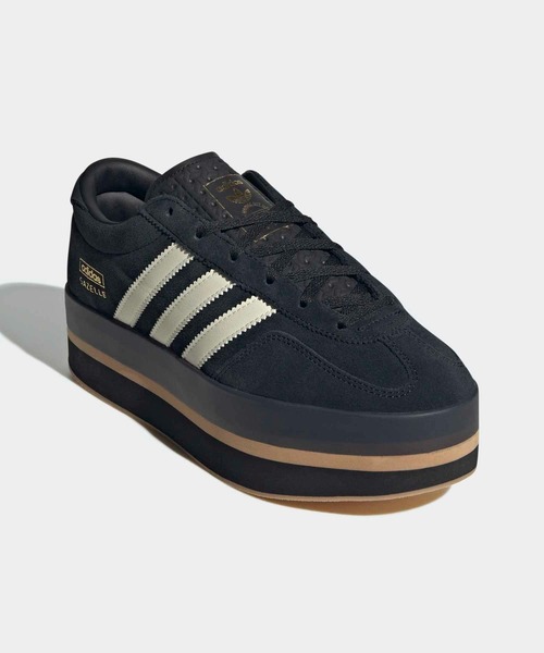 adidas(アディダス)の「ガゼル スタック / Gazelle Stack / 厚底スニーカー / アディダスオリジナルス adidas Originals(スニーカー・レディース・ブラック・27.5cm/28.0cm/22.0cm/26.0cm/26.5cm/27.0cm/24.5cm/25.0cm/25.5cm/24.0cm/22.5cm/23.0cm/23.5cm)」の4枚目の写真