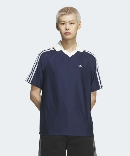 adidas(アディダス)の「FTBL JSY for BEAUTY&YOUTH ジャージー / アディダスオリジナルス adidas Originals(Tシャツ/カットソー・メンズ・ブルー・X-SMALL/SMALL/X-LARGE/LARGE/MEDIUM/XX-SMALL/XX-LARGE/3XL)」の5枚目の写真