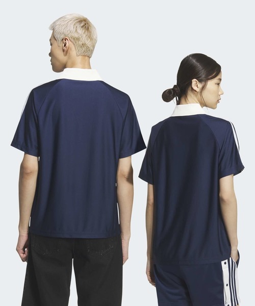 adidas(アディダス)の「FTBL JSY for BEAUTY&YOUTH ジャージー / アディダスオリジナルス adidas Originals(Tシャツ/カットソー・メンズ・ブルー・X-SMALL/SMALL/X-LARGE/LARGE/MEDIUM/XX-SMALL/XX-LARGE/3XL)」の4枚目の写真