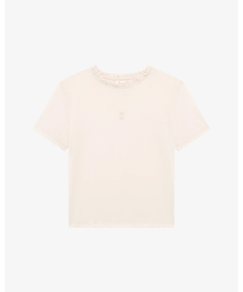 Repetto(レペット)の「ラッフルド カラー Tシャツ / S0777(Tシャツ/カットソー・レディース・ホワイト系その他・SMALL)」の2枚目の写真