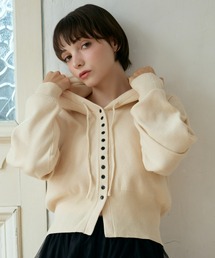 mic by Olu. | ＜ ZOZOTOWN限定 ＞フードボリュームスリーブカーディガン(カーディガン/ボレロ)