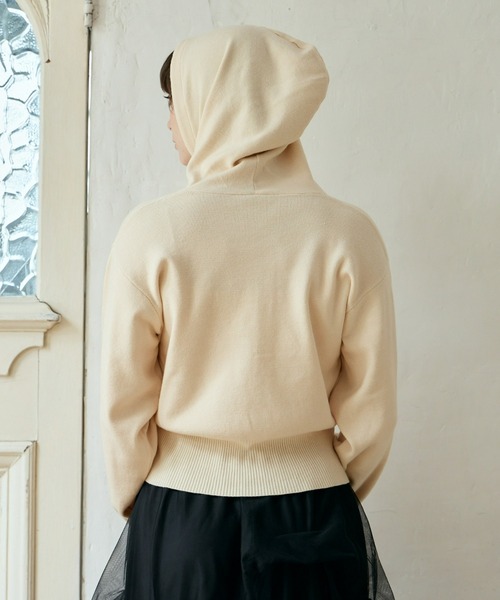 mic by Olu.(ミックバイオルドット)の「< ZOZOTOWN限定 >フードボリュームスリーブカーディガン(カーディガン/ボレロ・レディース・アイボリー/レッド/チャコールグレー・FREE)」の18枚目の写真