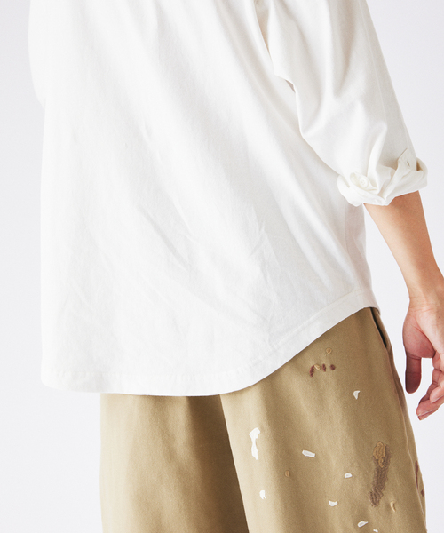 JOURNAL STANDARD relume(ジャーナルスタンダード レリューム)の「スリーピング ヘンリーネック ロングスリーブ(Tシャツ/カットソー・メンズ・ホワイト/ベージュ系その他/ブラックミックス・MEDIUM/LARGE)」の13枚目の写真