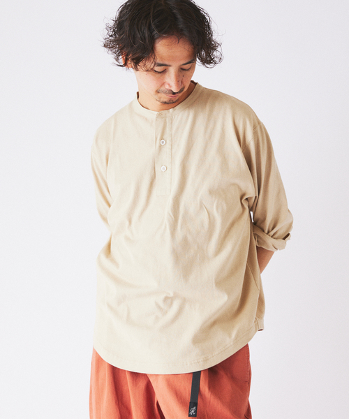 JOURNAL STANDARD relume(ジャーナルスタンダード レリューム)の「スリーピング ヘンリーネック ロングスリーブ(Tシャツ/カットソー・メンズ・ホワイト/ベージュ系その他/ブラックミックス・MEDIUM/LARGE)」の15枚目の写真