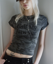 カモフラージュアイレット半袖Tシャツ（グレー）