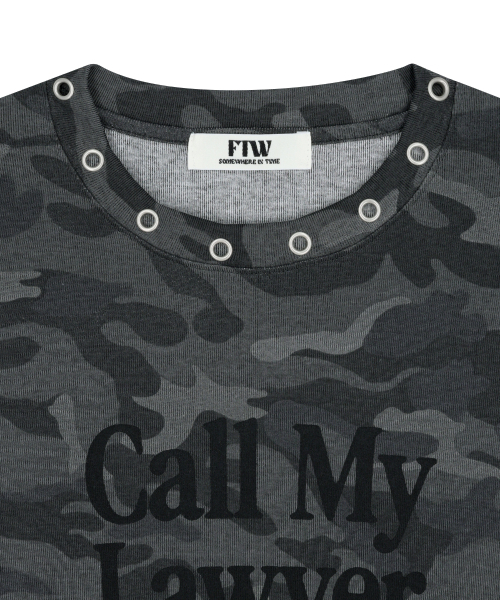 FOR THE WEATHER（フォーザウェザー）の「カモフラージュアイレット半袖Tシャツ（グレー）（Tシャツ/カットソー・レディース・その他・SMALL/MEDIUM）」の4枚目の写真