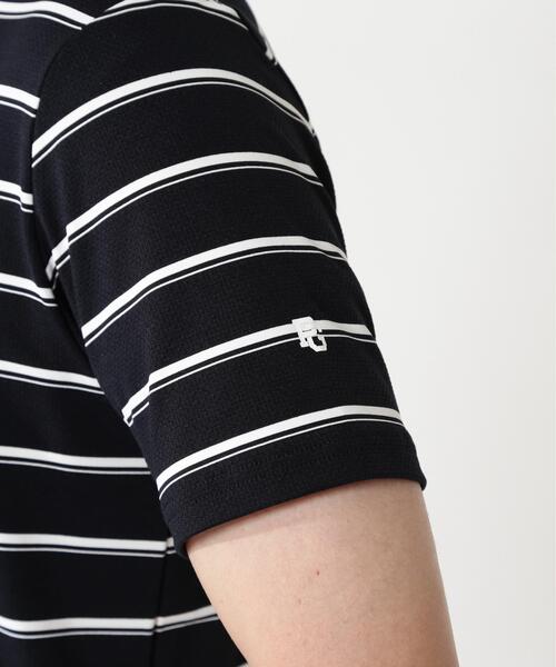 PEARLY GATES(パーリーゲイツ)の「【PEARLY GATES】FD40/-FD100dベア擬似メッシュ半袖ハイネックカットソー <ボーダー>(Tシャツ/カットソー・メンズ・ダークインディゴブルー・MEDIUM/X-LARGE/LARGE/XX-LARGE)」の9枚目の写真