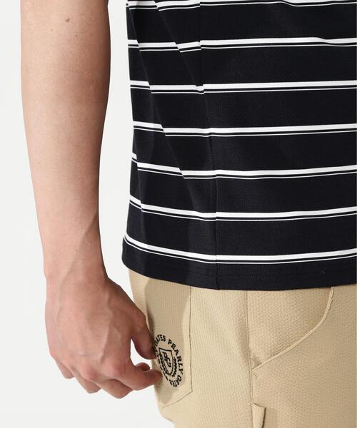 PEARLY GATES(パーリーゲイツ)の「【PEARLY GATES】FD40/-FD100dベア擬似メッシュ半袖ハイネックカットソー <ボーダー>(Tシャツ/カットソー・メンズ・ダークインディゴブルー・MEDIUM/X-LARGE/LARGE/XX-LARGE)」の10枚目の写真