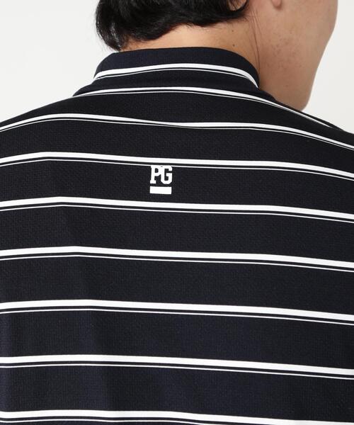PEARLY GATES(パーリーゲイツ)の「【PEARLY GATES】FD40/-FD100dベア擬似メッシュ半袖ハイネックカットソー <ボーダー>(Tシャツ/カットソー・メンズ・ダークインディゴブルー・MEDIUM/X-LARGE/LARGE/XX-LARGE)」の11枚目の写真